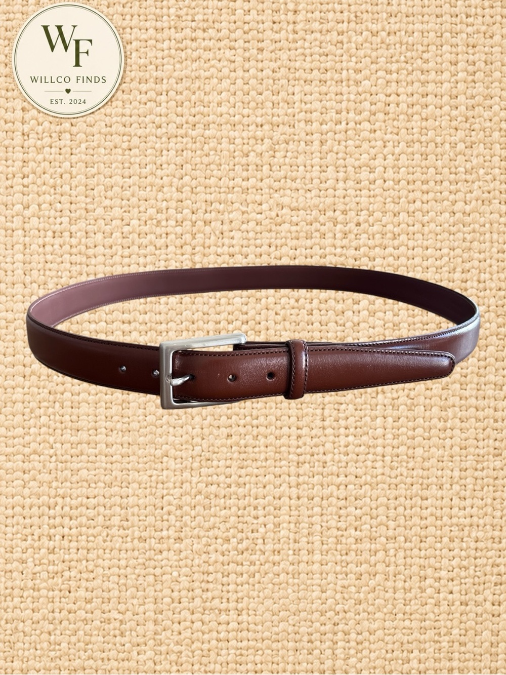 Torino Leather Co Men’s Brown Aniline Kipskin Dress Belt Size 42 USA